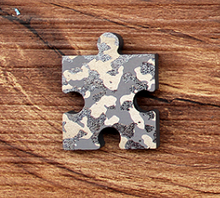 Load image into Gallery viewer, Titanium Puzzle piece pendant
