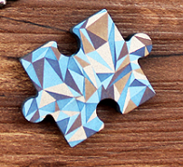 Load image into Gallery viewer, Titanium Puzzle piece pendant
